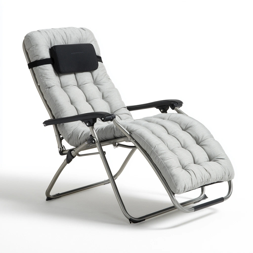 Fauteuil relax zéro gravité aux lignes épurées, coloris blanc