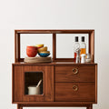 Meuble de cuisine en bois, coloris brun moyen
