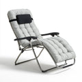 Fauteuil relax zéro gravité aux lignes épurées, coloris blanc