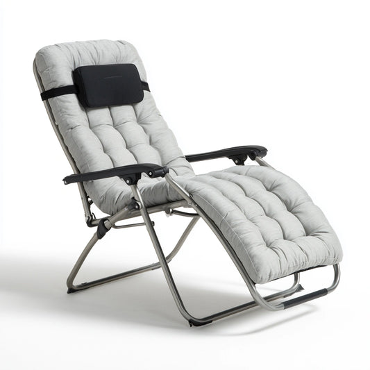 Fauteuil relax zéro gravité aux lignes épurées, coloris blanc