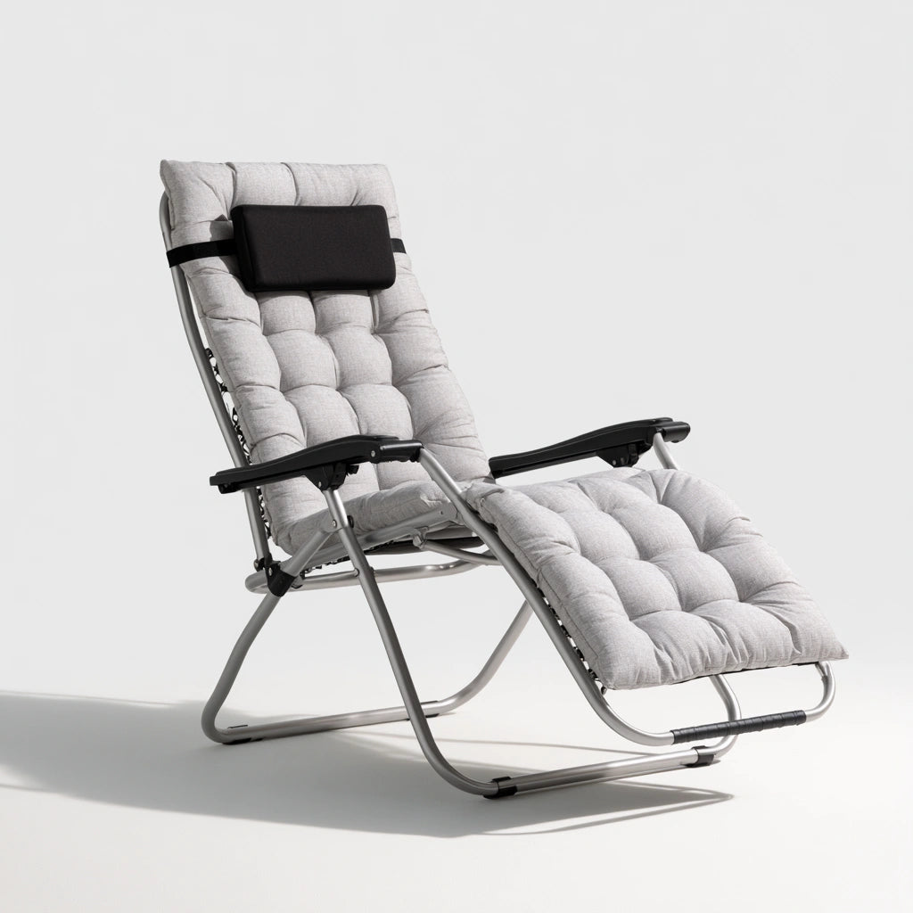 Fauteuil relax zéro gravité aux lignes épurées, coloris blanc