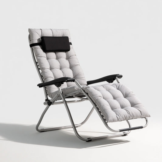 Fauteuil relax zéro gravité aux lignes épurées, coloris blanc